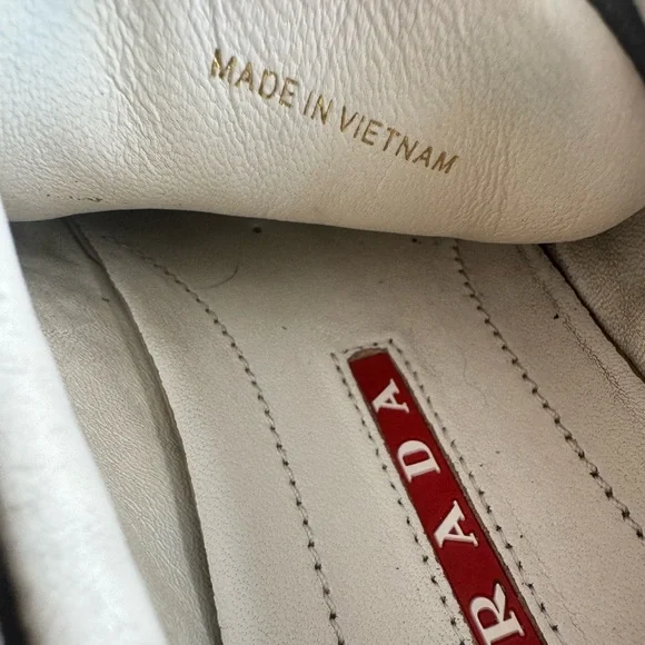 PRADA Authentic Women’s Navy Blue Suede Sneakers Size 6.5 (36.5 EU) - Picture 8 of 17